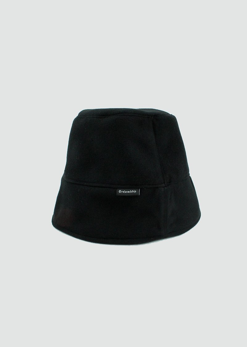 短毛呢钟型帽 -黑色 - 帽子 - 聚酯纤维 黑色