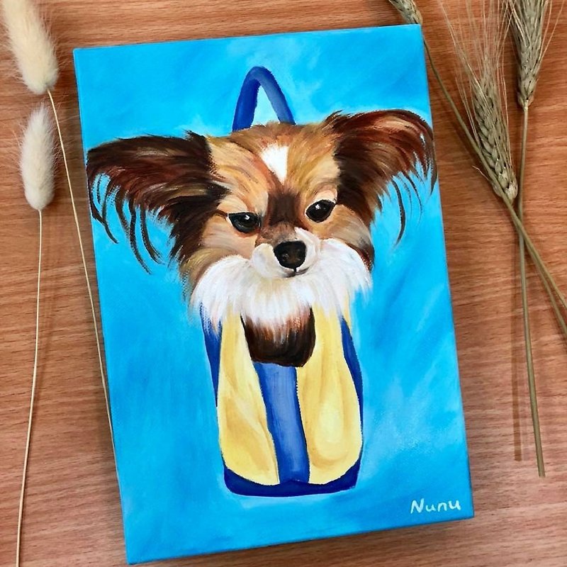 定制宠物画 油画 - 订制画像 - 颜料 蓝色