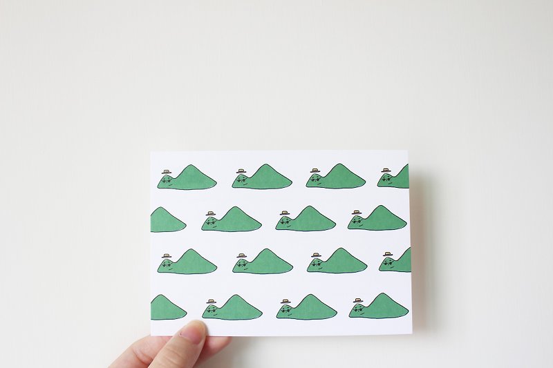 龟山岛先生 / 明信片 - 卡片/明信片 - 纸 绿色