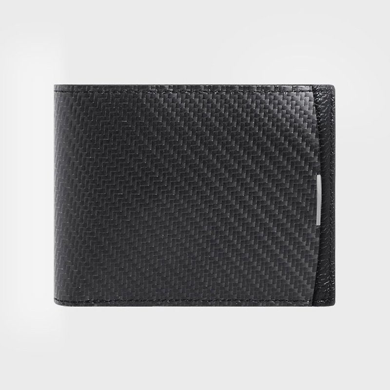 BlackLabel 碳纤维经典短夹 - 皮夹/钱包 - 真皮 