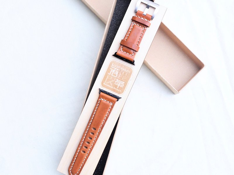 Apple Watch 42mm 表带 好好缝 皮革材料包 情侣礼物 意大利植鞣 - 女表 - 真皮 咖啡色