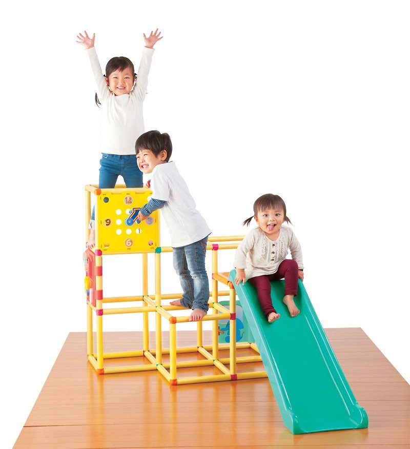动动脑力体力三层攀爬架滑梯组/宝宝玩具 - 玩具/玩偶 - 其他材质 黄色