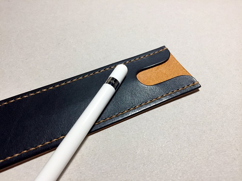 Apple Pencil 笔套 / 苹果笔套 / 意大利植鞣革 - 铅笔盒/笔袋 - 真皮 蓝色