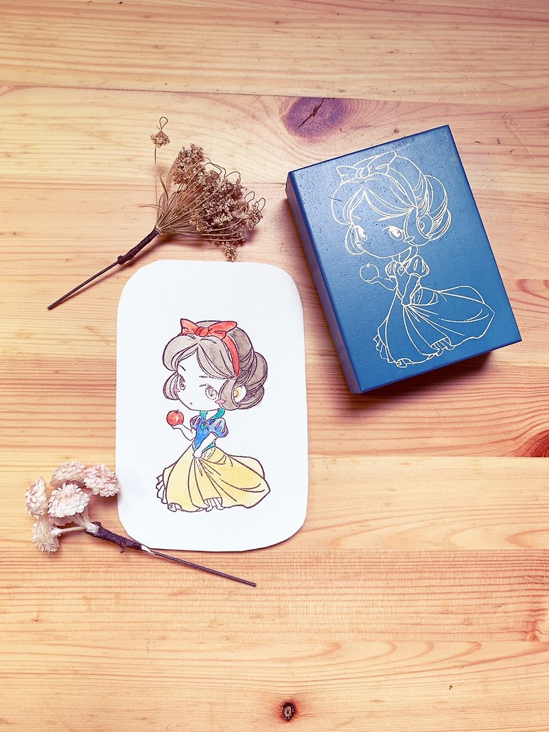 【福利品】Q版公主印章(Snow White) - 印章/印台 - 木头 蓝色