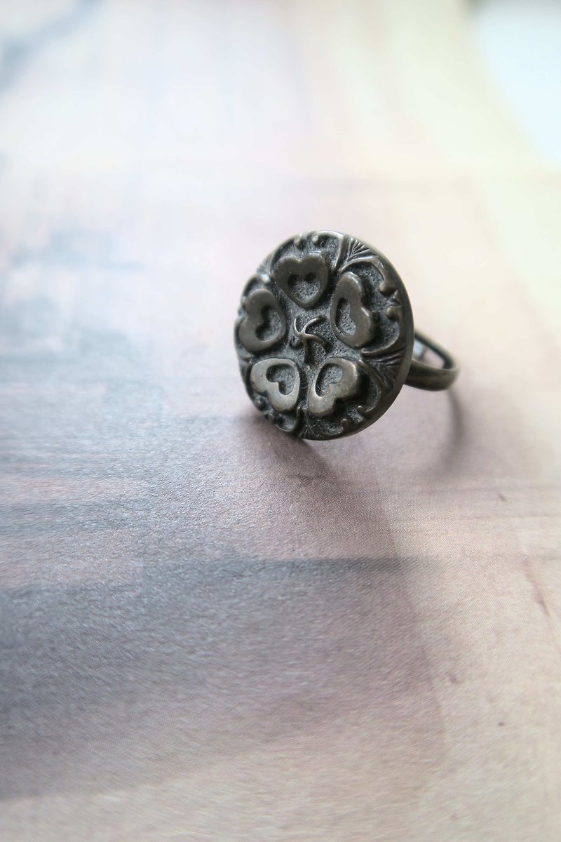 古铜雕花 花卉 独特 戒指 复古 怀旧 个性 男女中性 - 戒指 - 其他金属 咖啡色