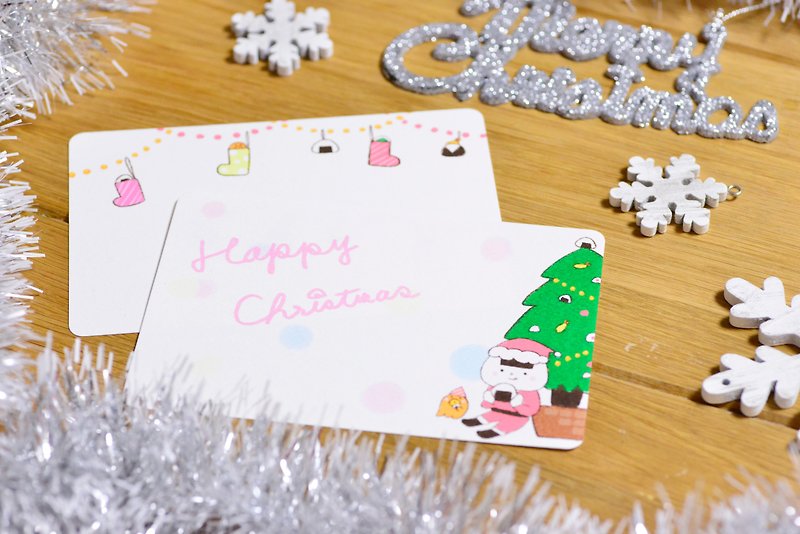 おにぎりクリスマスカード ツリーver - 卡片/明信片 - 纸 
