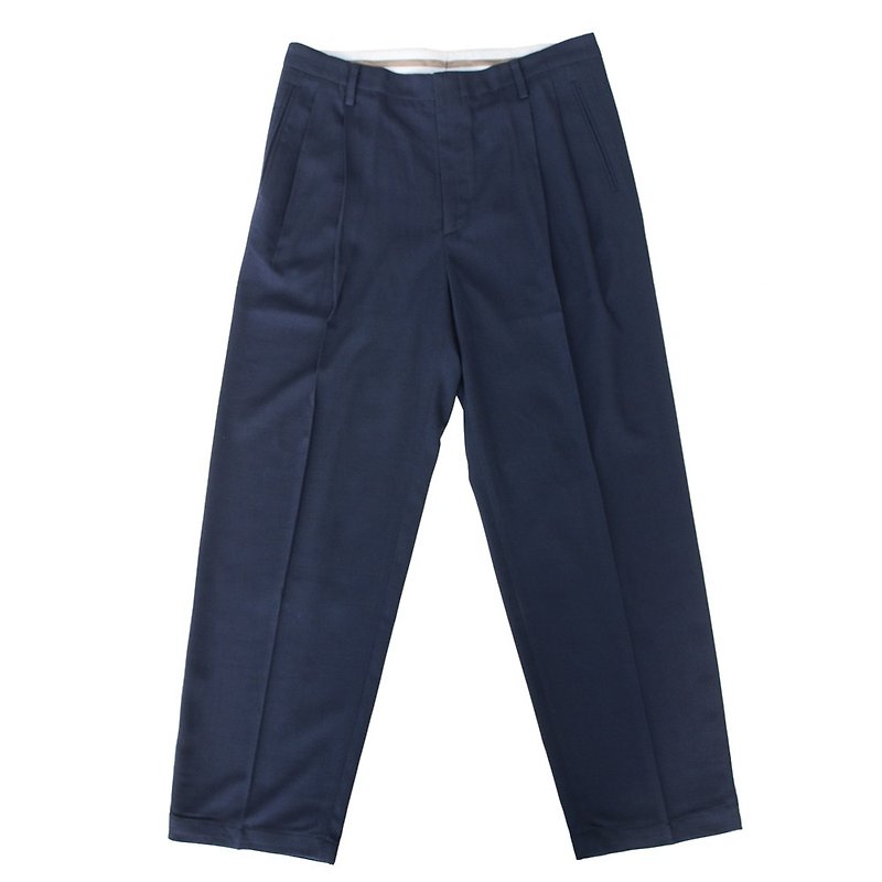松身 宽版 飘裤 落地裤 - 男士长裤 - 其他人造纤维 蓝色