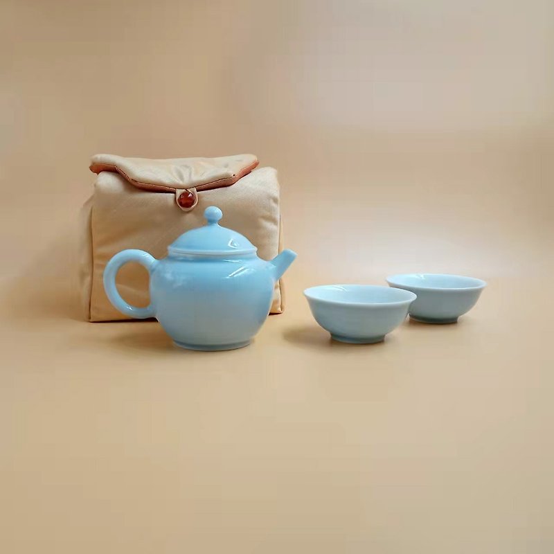 拾金 丰收壶套组 一壶两杯 赠茶人旅行布包 - 茶具/茶杯 - 瓷 