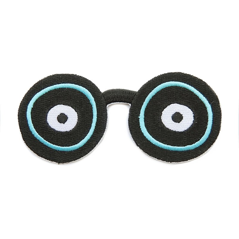 Geek eye - embroidered patch - 徽章/别针 - 绣线 粉红色