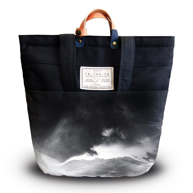 Swift black gravity : 4 ways bag : backpack, sling bag, tote bag, handbag - 后背包/双肩包 - 棉．麻 黑色