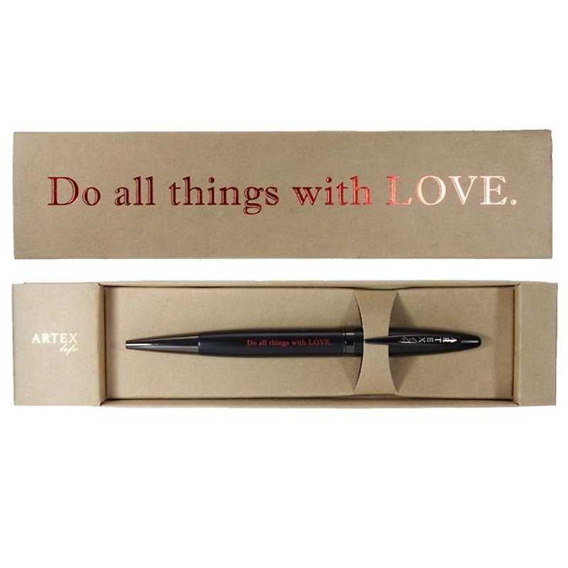 ARTEX life系列 人生引言中性钢珠笔 Do all things with LOVE. - 钢珠笔 - 其他材质 黑色