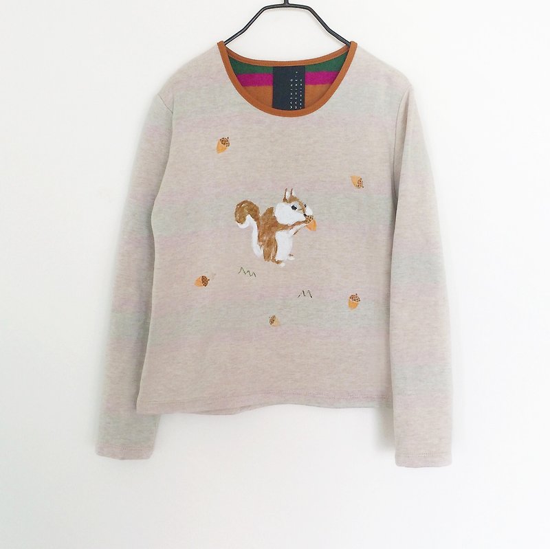 Squirrel // Sweater /// Light Brown - 女装针织衫/毛衣 - 棉．麻 多色