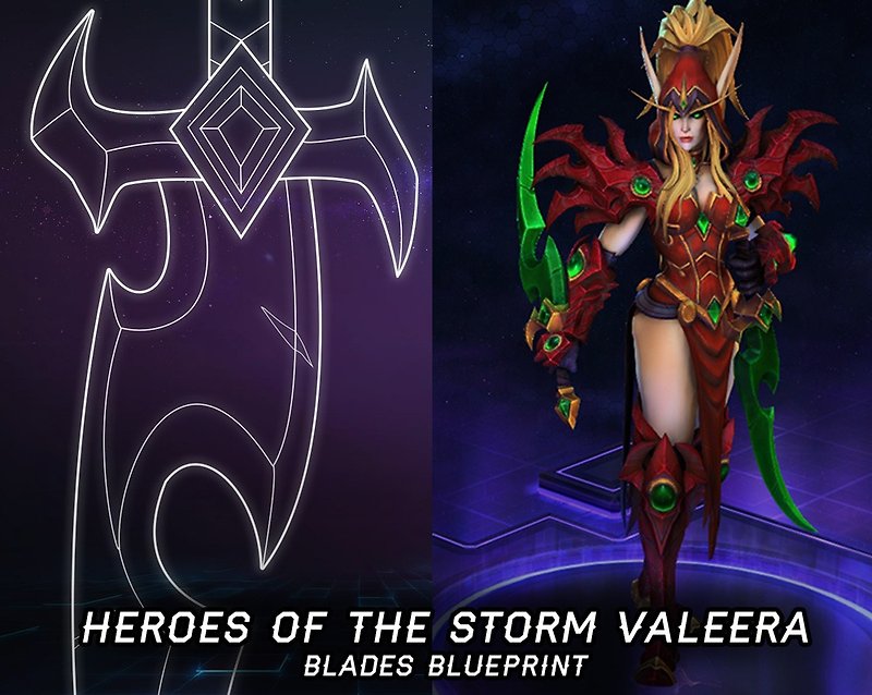Digital Heroes of the Storm classic Valeera blades blueprint for cosplay - 其他数码设计 - 其他材质 