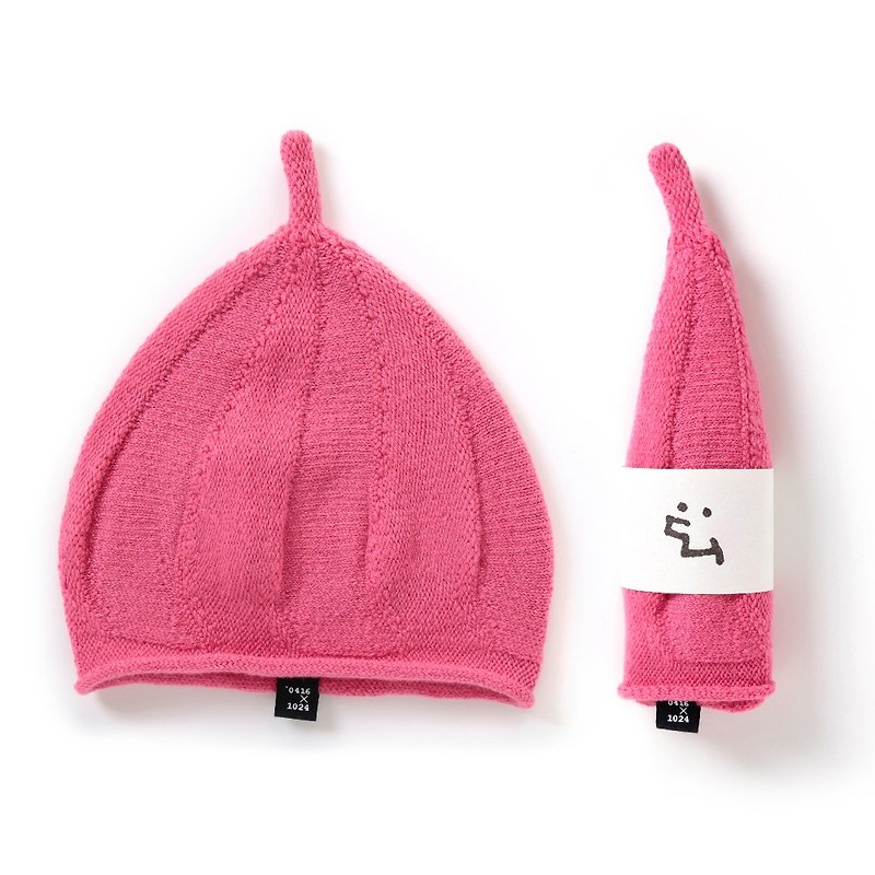 小可爱。高级羊绒帽 / 桃红色 - 帽子 - 羊毛 粉红色