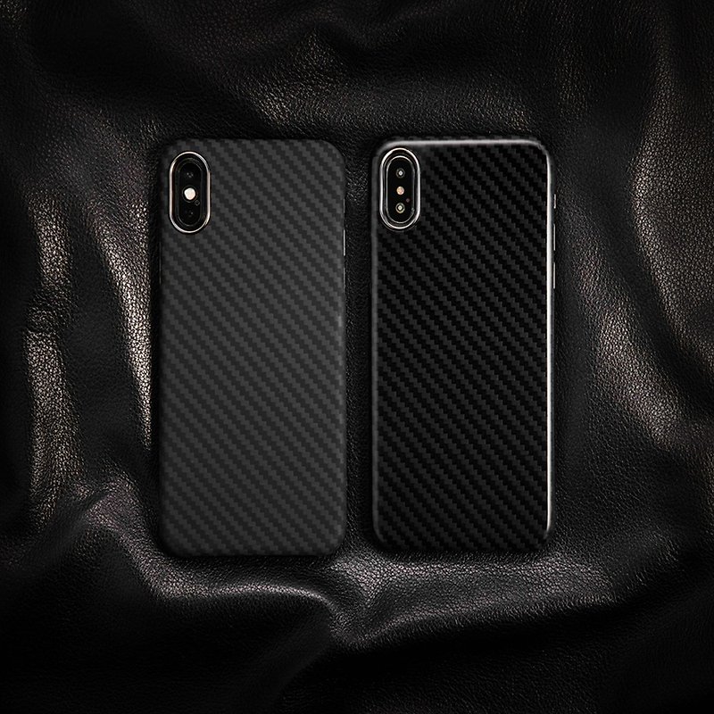 monCarbone 经典款防弹纤维保护壳 iPhone Xs /  Xs Max 午夜黑 - 手机壳/手机套 - 碳纤维 黑色