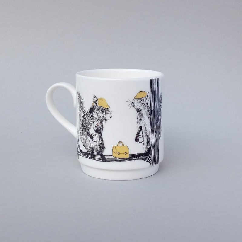 Squirrels 堆叠马克杯 | Jimbobart - 咖啡杯/马克杯 - 瓷 白色
