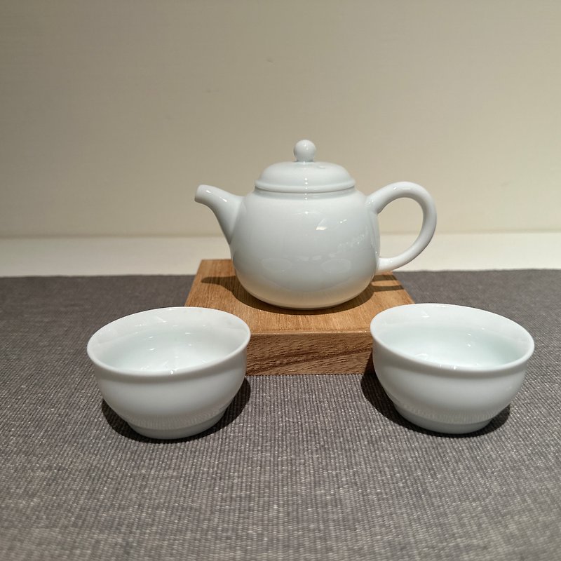 【瓷】青天润瓷壶(一壶二杯)精致泡茶壶 - 茶具/茶杯 - 其他材质 透明
