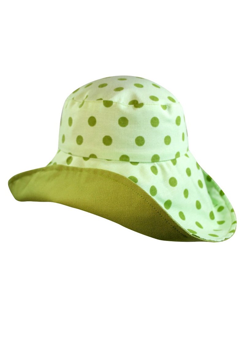 ATIPA 复古可逆宽边太阳帽（太阳紫外线防护） - 帽子 - 聚酯纤维 绿色