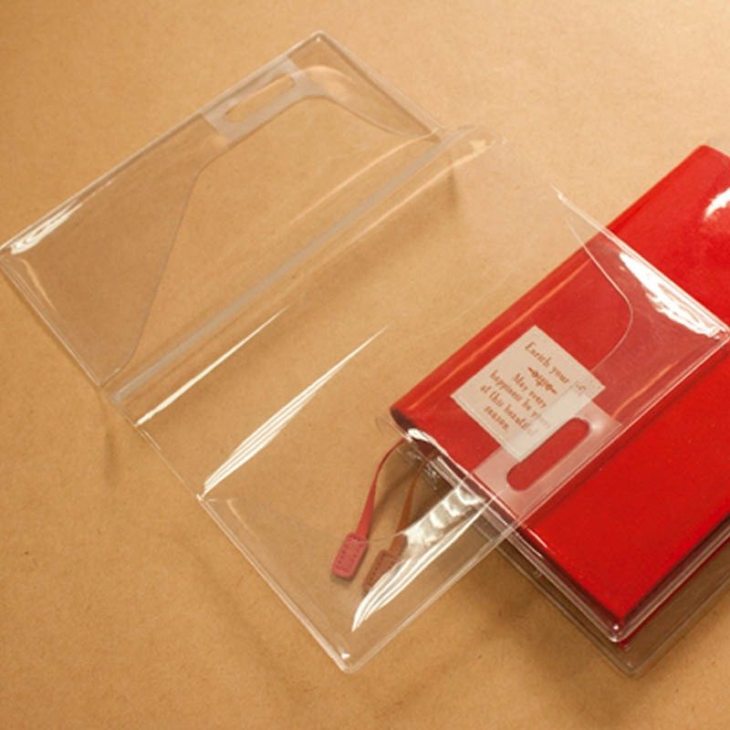 Chuyu A6/50K 透明书套/后口袋双笔插书衣用/书衣专用(附后口袋) - 书衣/书套 - 塑料 透明