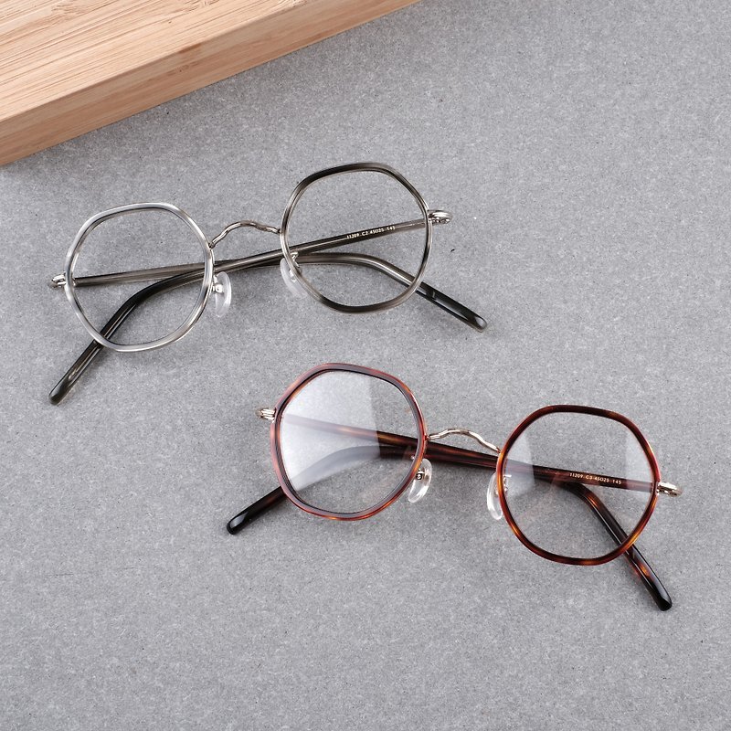 【福利品】日本新款 六角钛金属 板材镜框  手工眼镜 - 眼镜/眼镜框 - 其他材质 