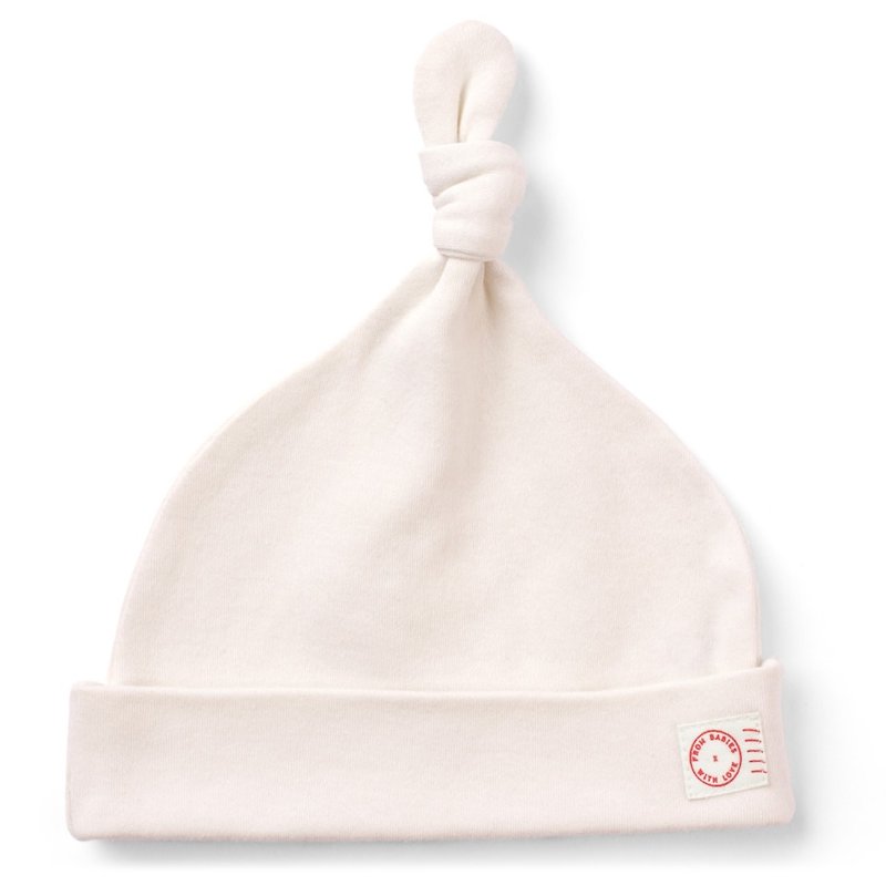粉红小帽。100%有机棉。帽子。英国皇室选用 - 围嘴/口水巾 - 棉．麻 白色