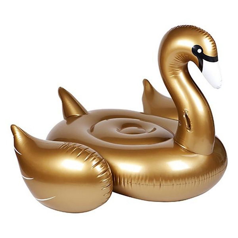 【派对商品】SUNNYLIFE 黄金天鹅造型坐骑泳圈 - 其他 - 塑料 金色