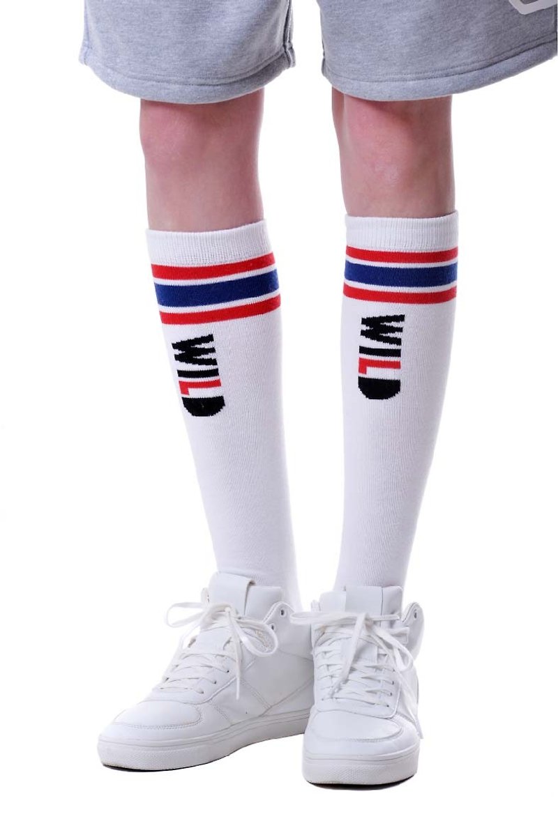 香港设计 | FDay针织袜子 Wild & Cool. Red - 00225 - 袜子 - 棉．麻 白色