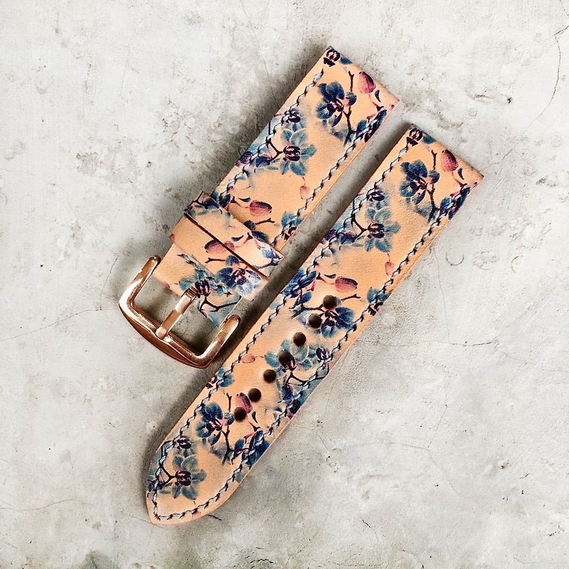 Apple Watch Band 38mm 42mm, Hand-Stitched Handmade, Series 3 Series 2 Series 1,  - 女表 - 真皮 蓝色
