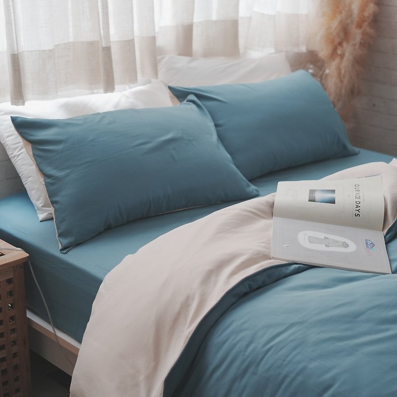 冰岛蓝 【新纤维莱赛尔】薄床包/两用被 台湾制 Lyocell - 寝具 - 其他材质 蓝色