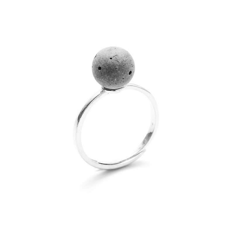 迷你月球水泥指环 / 戒指 | 星球系列 (银 / 玫瑰金) - 戒指 - 水泥 灰色