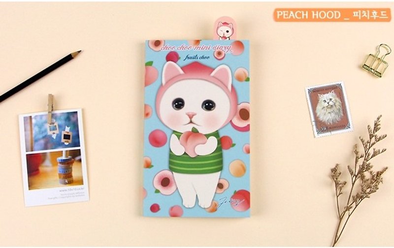 Jetoy, 甜蜜猫 水果 DIY 月历 计划本_Peach choo J1712103 - 笔记本/手帐 - 纸 粉红色