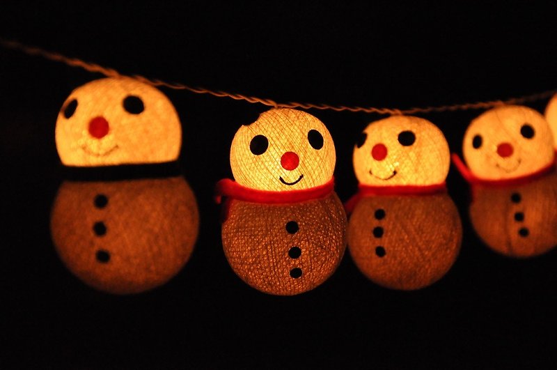 20 LED Battery Powered Christmas Cotton Ball String Lights for Home Decoration, Wedding, Party, Bedroom, Patio and Decoration - 灯具/灯饰 - 其他材质 
