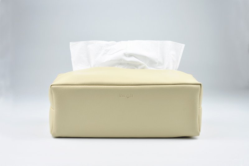 抽取式面纸盒 简约防水环保皮革卫生纸巾盒 肤色 - 纸巾盒 - 人造皮革 卡其色