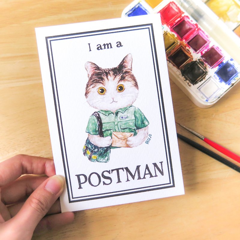 我的志愿: 猫猫邮差 明信片 - 卡片/明信片 - 纸 多色