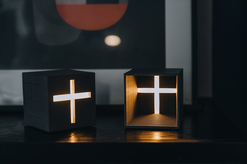 光之教堂系列 光之夜灯 工業風 清水泥 檯燈 氛圍燈 USB燈 擺飾