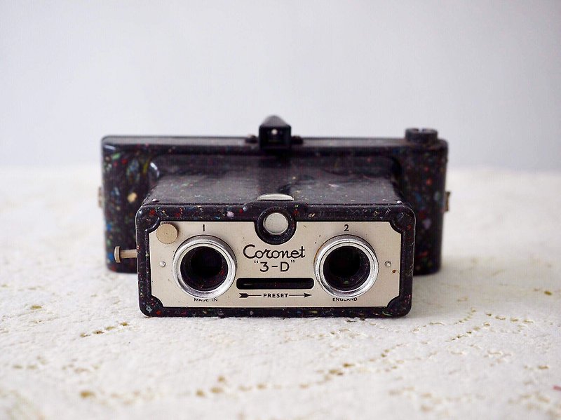 英国 Coronet #D古董双眼立体相机 - 相机 - 其他金属 
