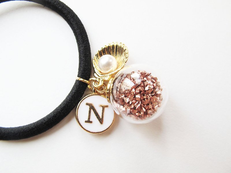 ＊Rosy Garden＊Rose gold planet pieces with custom made english letter hair band - 发饰 - 玻璃 红色