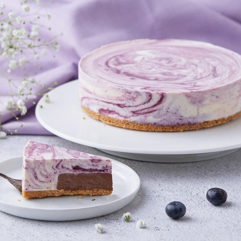 【La Fruta 朗芙】法芙娜巧克力大理石双层奶酪/6寸 - 蛋糕/甜点 - 新鲜食材 紫色