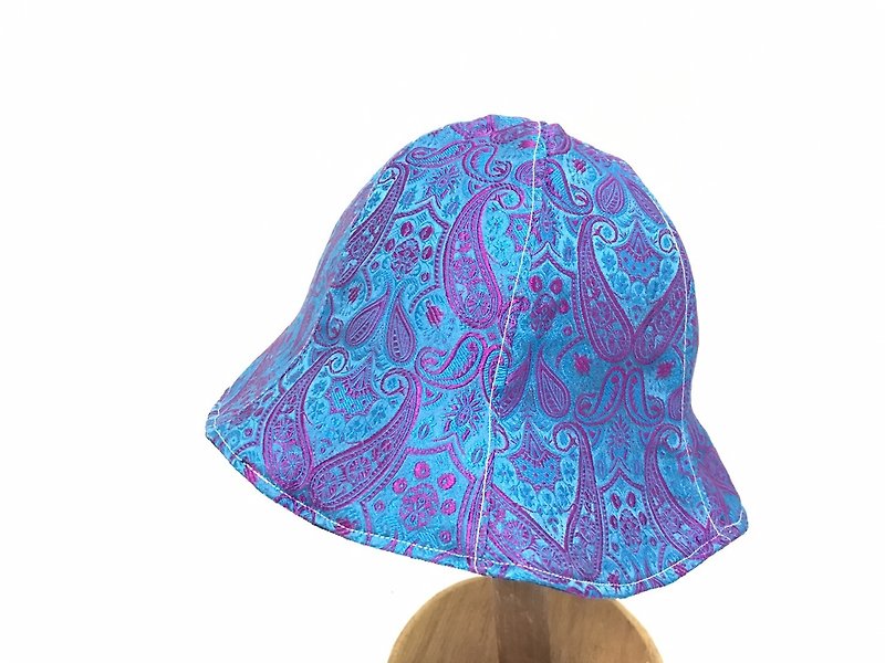 蓝紫变形虫X深蓝牛仔 手工限量六片帽 - 帽子 - 棉．麻 蓝色