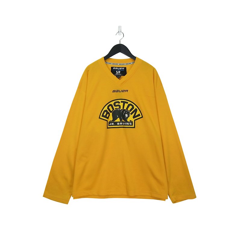 A·PRANK :DOLLY :: 复古着VINTAGE黄色波士顿棕熊队曲棍球衣(T804020) - 男装上衣/T 恤 - 棉．麻 黄色