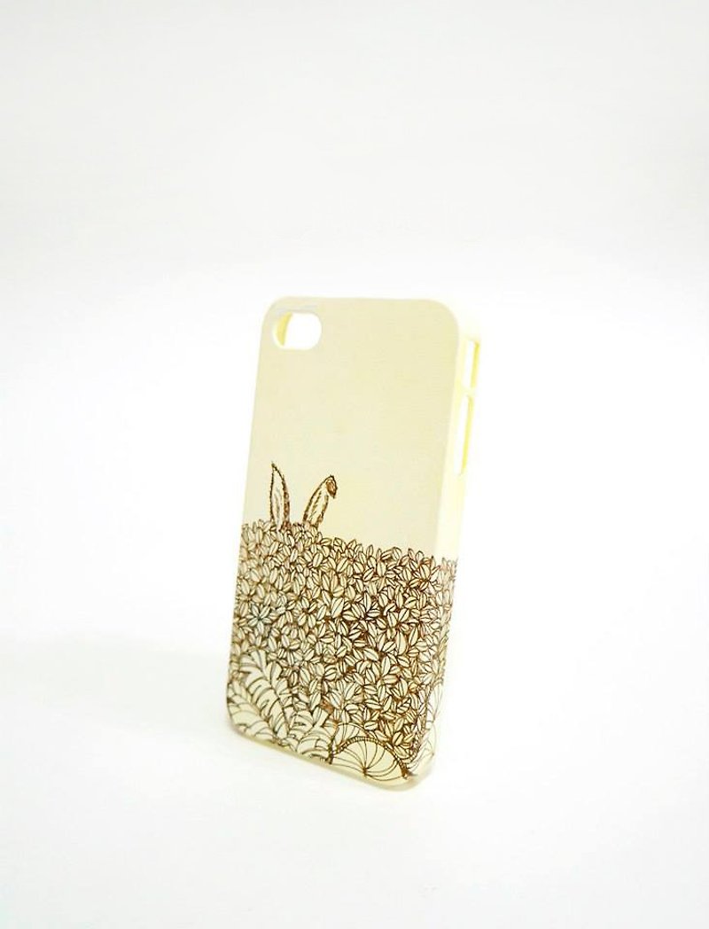 【兔，躲猫猫】Apple iphone7 纯手绘手机殻 - 手机壳/手机套 - 塑料 白色