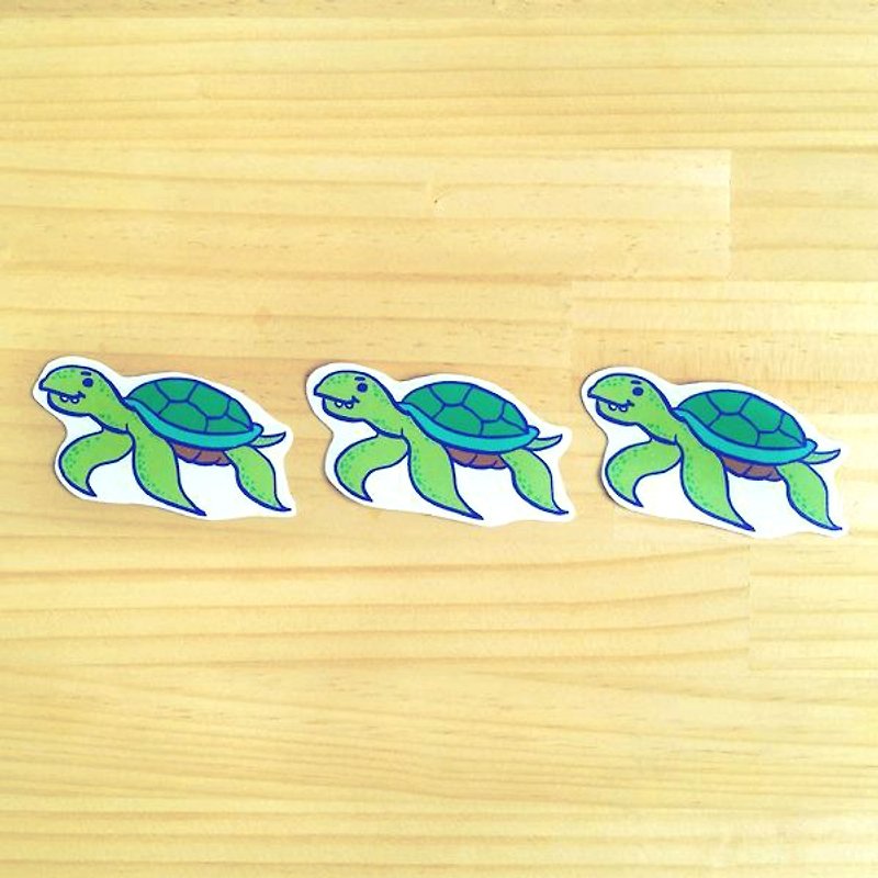 1212玩乐设计 逗趣到处贴 防水贴纸-海龟先生 - 贴纸 - 防水材质 绿色