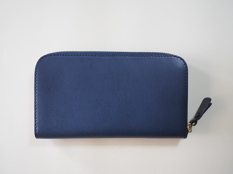 【限定品】あまる財布 / ネイビー - 皮夹/钱包 - 真皮 蓝色