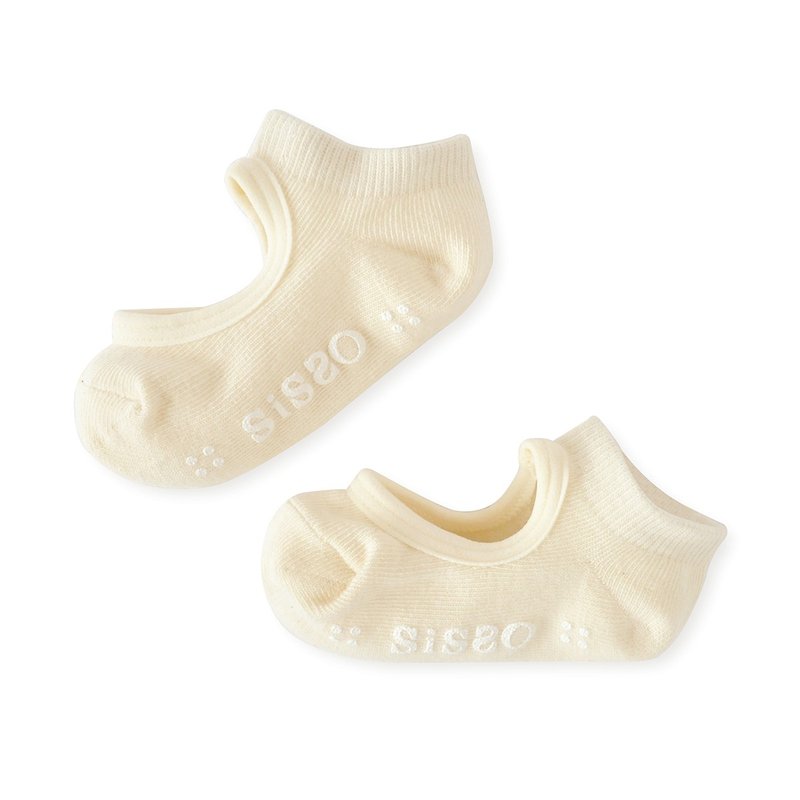 【SISSO有机棉】可爱宝宝轻松袜(一入) 2A - 婴儿袜子 - 棉．麻 白色