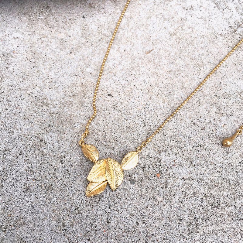 Sienna叶子铜项链 - 项链 - 其他金属 金色