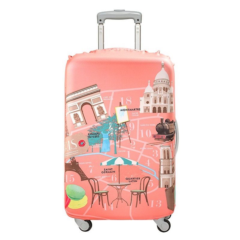 LOQI 行李箱外套／巴黎 LSURPA【S号】 - 行李箱/行李箱保护套 - 聚酯纤维 粉红色