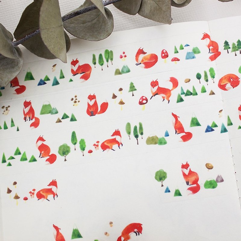 2cm纸胶带 - Fat Fox 胖狐狸 - 纸胶带 - 纸 红色