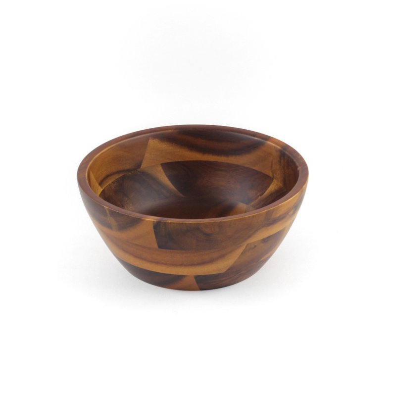 |巧木| 木制沙拉碗III(深木色)/木碗/汤碗/餐碗/平底碗/相思木 - 碗 - 木头 咖啡色