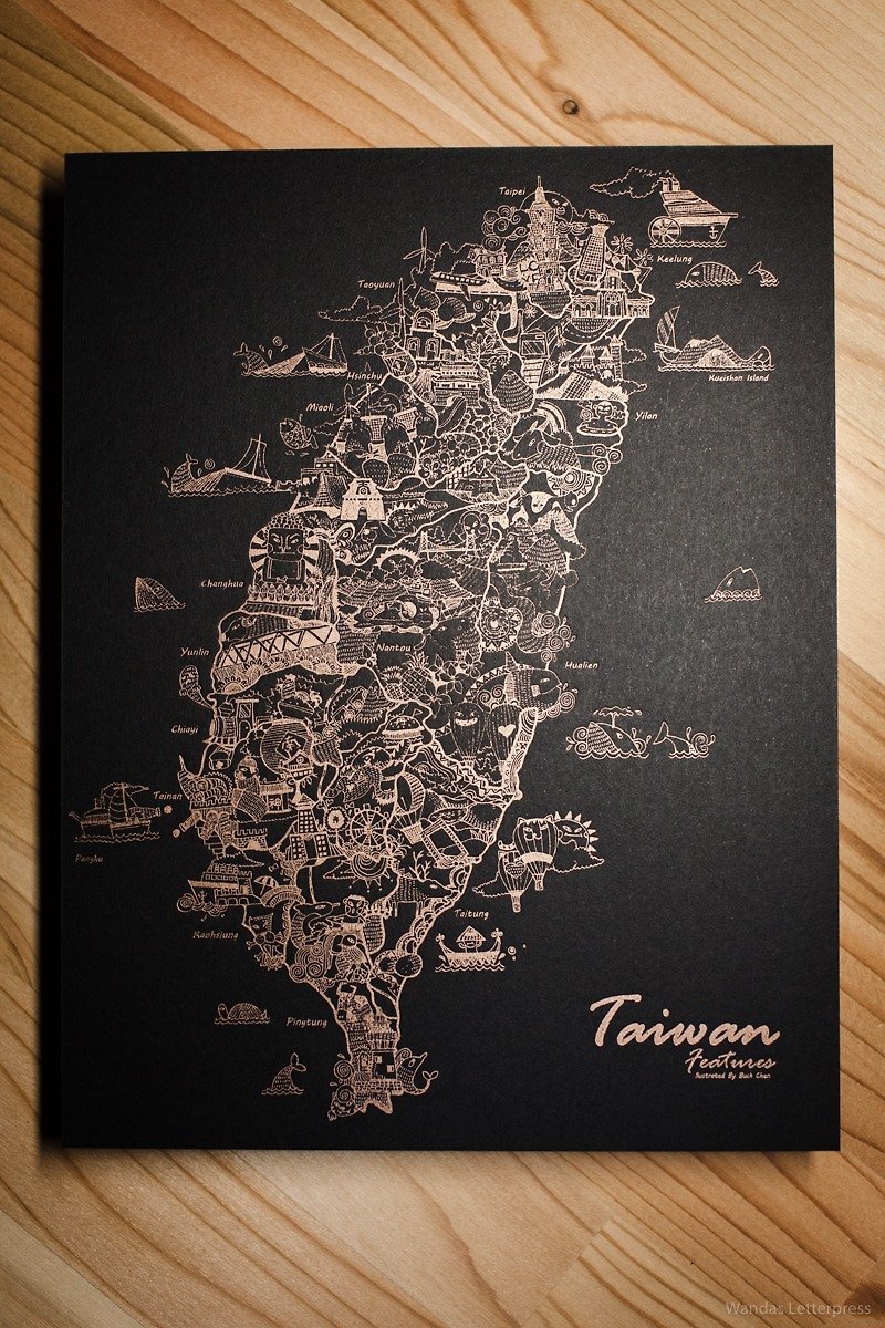 Taiwan Feature 凸版印刷 - 卡片/明信片 - 纸 黑色