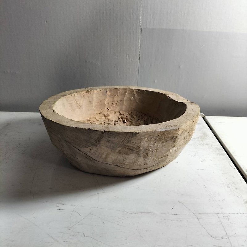 木皿　木鉢　アンティーク - 摆饰 - 木头 咖啡色